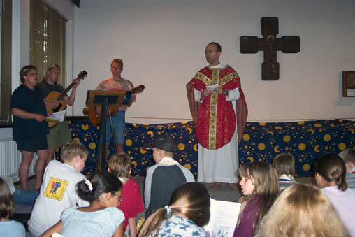 Jugendgruppe in unserer Kapelle